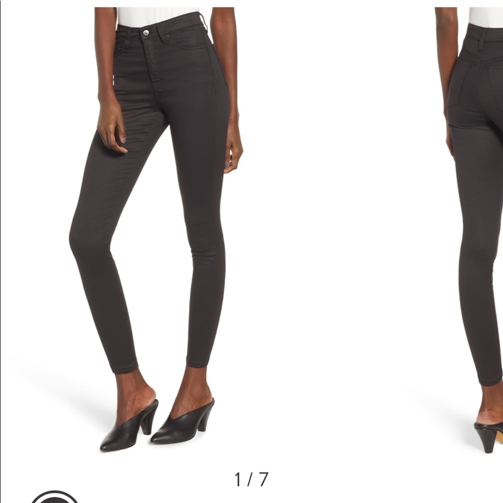 Jamie Coated High Waisted Skinny Jeans